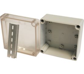 DN14T  IP66 ABS 175x125x75 Plastic Enclosure with Solid transparent lid